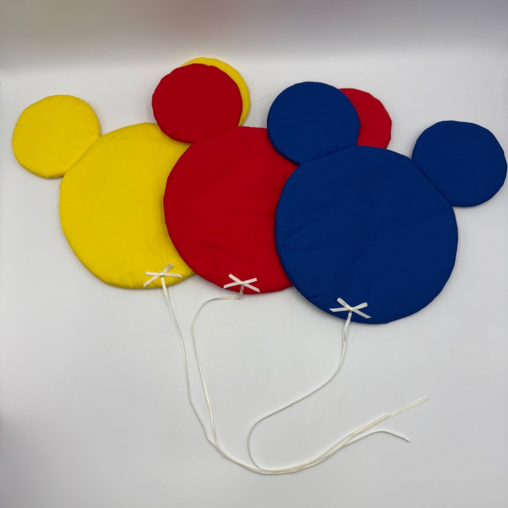 Vintage Mickey Mouse Ears Puffy Wall Art Primary Nursery Children's Room Decor